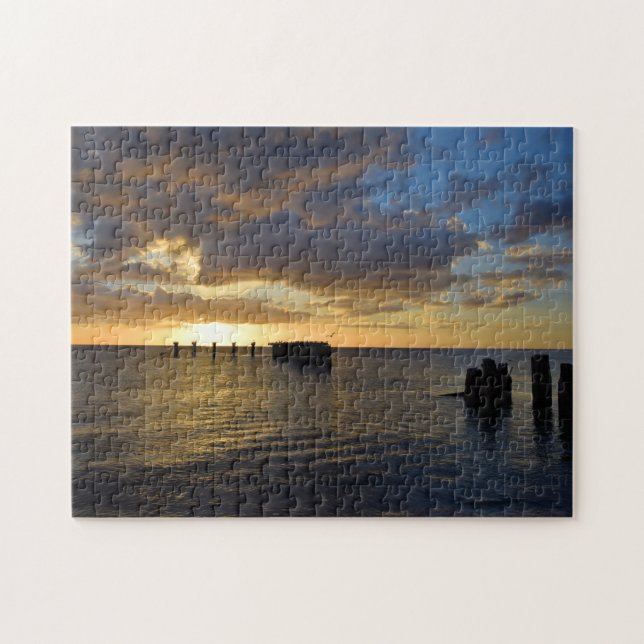 Puzzle Atardecer en la costa del Golfo - 11x14 - 252 pcs (Horizontal)
