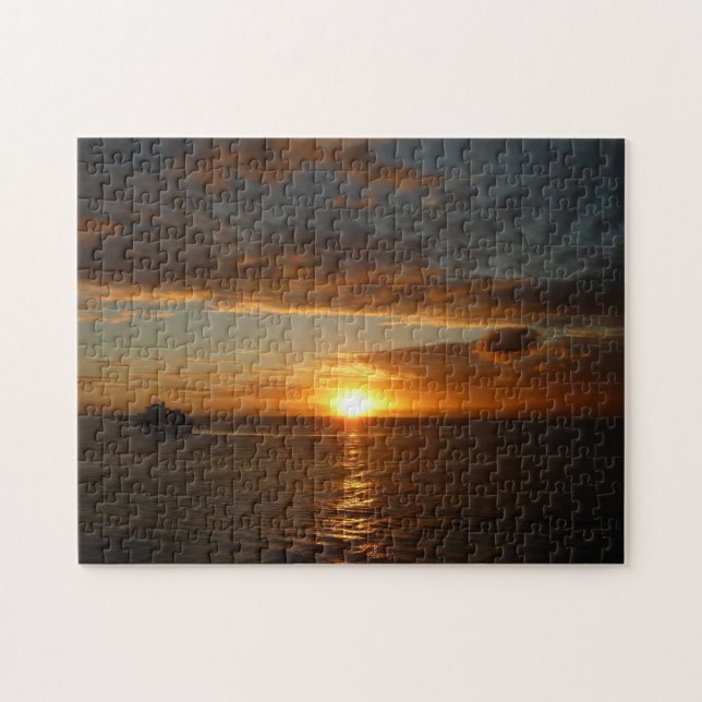 Puzzle Atardecer en la costa tropical del mar II (Horizontal)