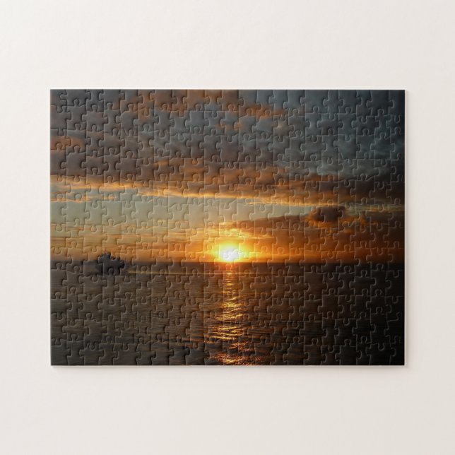 Puzzle Atardecer en la costa tropical del mar II (Horizontal)