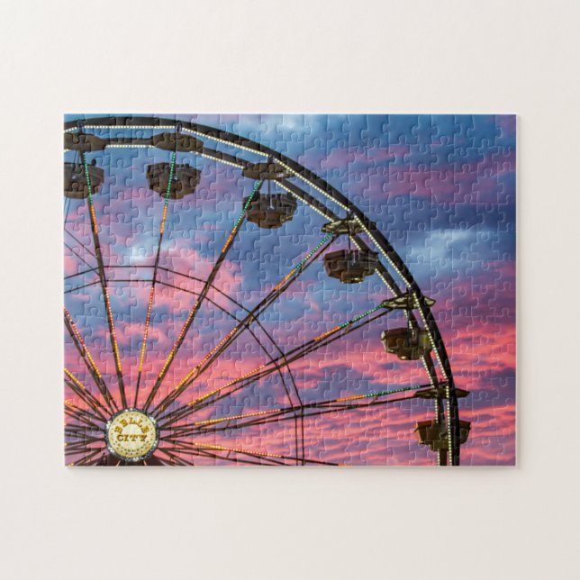 Puzzle Atardecer en la Feria Estatal de Iowa en Des Moine (Horizontal)