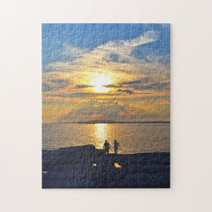 Puzzle Atardecer en la isla de Peggy's Nueva Escocia.