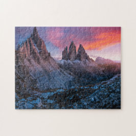 Puzzle Atardecer en la montaña de los Dolomitas Italia Ro