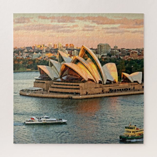 Puzzle Atardecer en la ópera de Sydney - 20x20 - 676 pcs (Vertical)