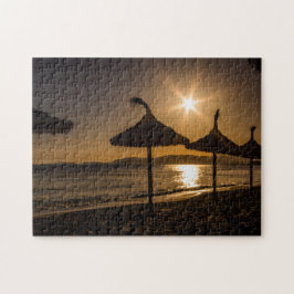 Puzzle Atardecer en la playa, Mallorca, España