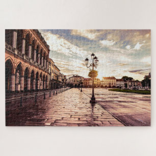 Puzzle Atardecer en la plaza de Padova en Italia