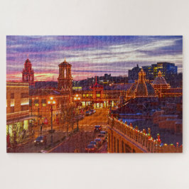 Puzzle Atardecer en las luces del Kansas City Plaza