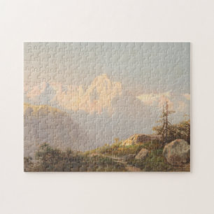Puzzle Atardecer en las montañas - Carl Lafite