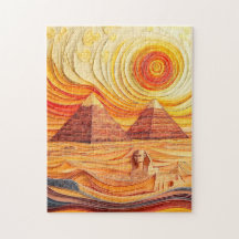 Atardecer en pirámides y esfinges