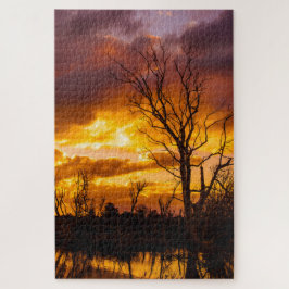 Puzzle Atardecer junto al lago