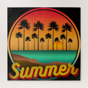 Puzzle atardecer natural de verano