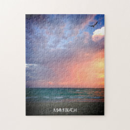 Puzzle Atardecer personalizado en la playa MIAMI BEACH Fl