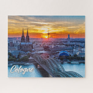Puzzle Atardecer sobre Colonia, Alemania