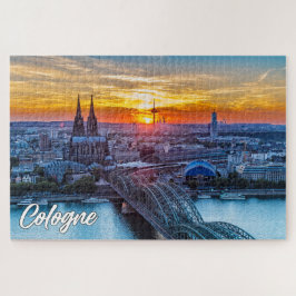 Puzzle Atardecer sobre Colonia, Alemania