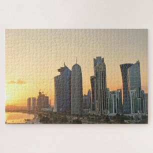 Puzzle Atardecer sobre Doha, Qatar