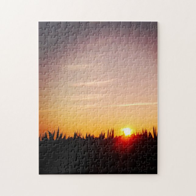 Puzzle Atardecer Sobre El Campo Del Maíz (Vertical)