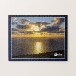 Puzzle Atardecer Sobre El Mar Mediterráneo En La Isla De 