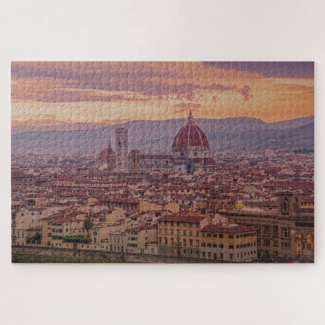 Puzzle Atardecer sobre Florencia, Italia (Horizontal)