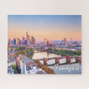 Puzzle Atardecer sobre Frankfurt, Alemania