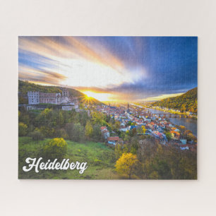 Puzzle Atardecer sobre Heidelberg, Alemania