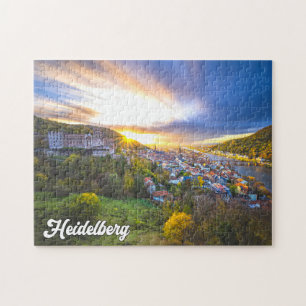 Puzzle Atardecer sobre Heidelberg, Alemania