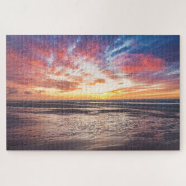 Puzzle Atardecer sobre la playa y el mar