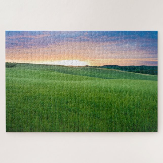 Puzzle Atardecer sobre los campos de la Toscana (Horizontal)