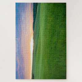 Puzzle Atardecer sobre los campos de la Toscana