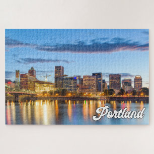 Puzzle Atardecer sobre Portland, Oregón