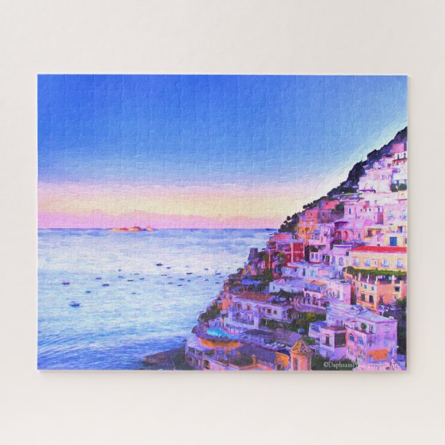 Puzzle Atardecer sobre Positano, Italia (Horizontal)