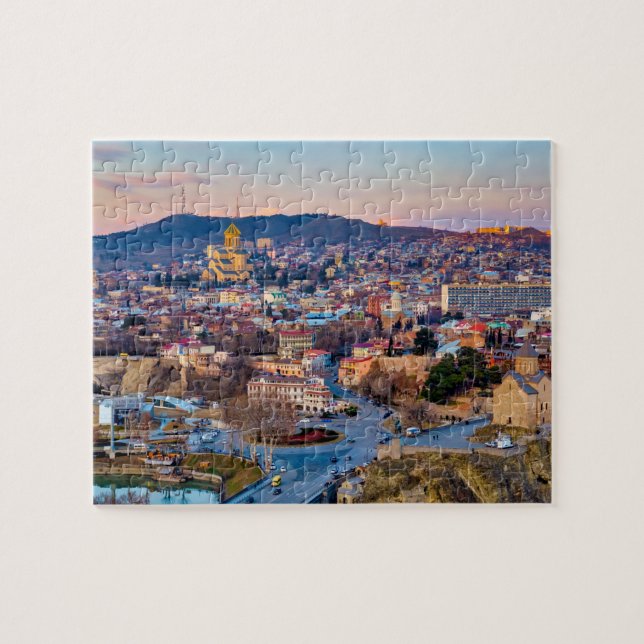 Puzzle Atardecer sobre Tiflis (Horizontal)
