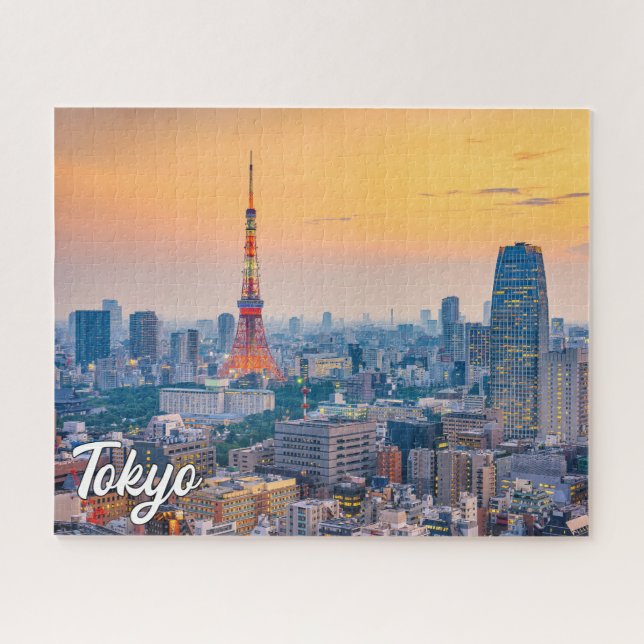 Puzzle Atardecer sobre Tokio, Japón (Horizontal)