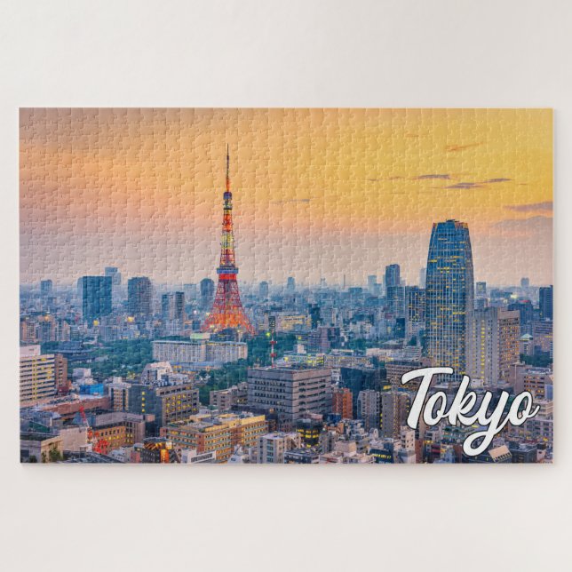 Puzzle Atardecer sobre Tokio, Japón (Horizontal)