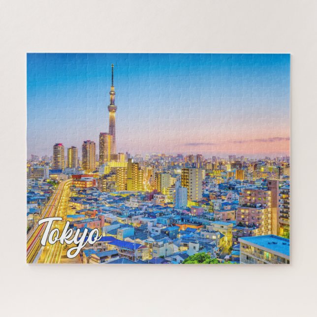 Puzzle Atardecer sobre Tokio, Japón (Horizontal)