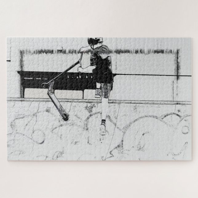 Puzzle Aterrizarlo - Stunt Scooter Rider (Horizontal)