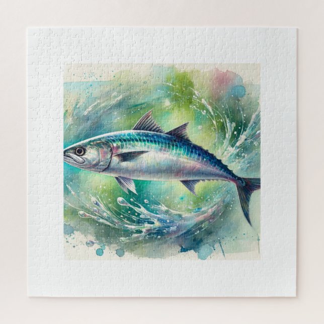 Puzzle Atlantic Herring 040924AREF139 - Watercolor (Vertical)