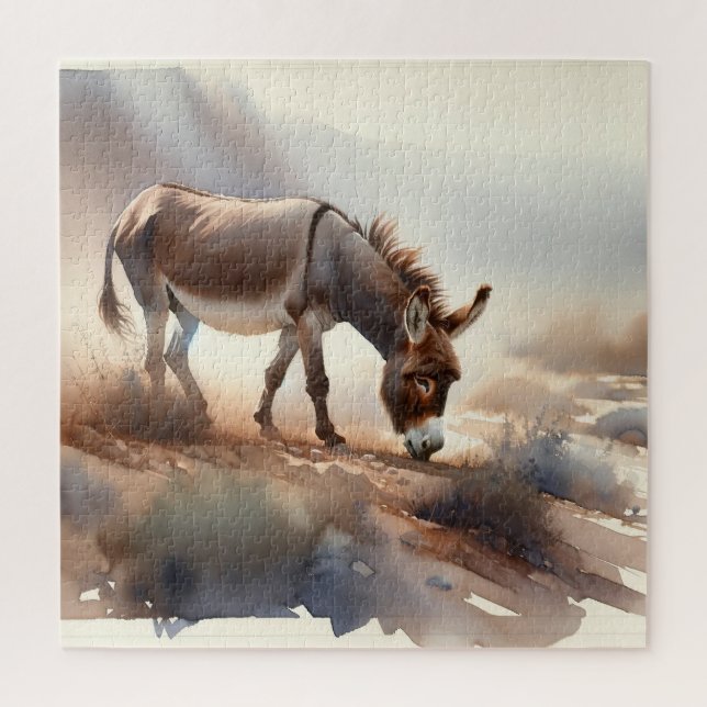 Puzzle Atlas Donkey AREF409 - Watercolor (Vertical)