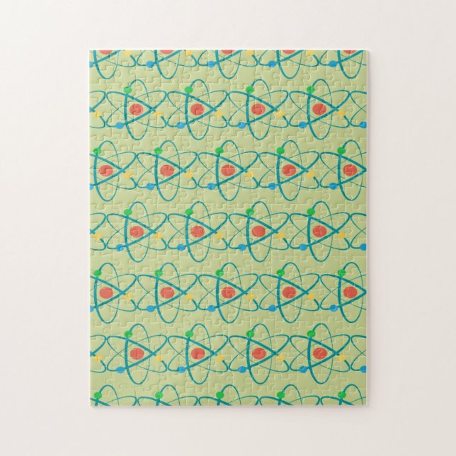 Puzzle Atom Retro Protones Neutrones Electrones Amante de (Vertical)