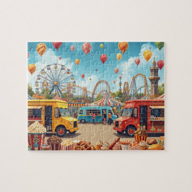 Puzzle Atracciones de Feria Carnaval Camiones de Comida M (Horizontal)