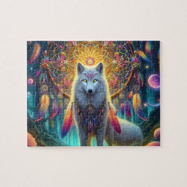 Puzzle Atrapasueños de Lobo (Horizontal)