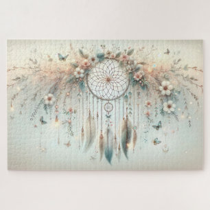 Puzzle Atrapasueños Floral Mariposa Pastel