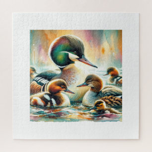 Puzzle Auckland mergansers 030624AREF111 - Watercolor