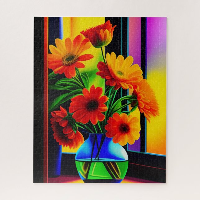 Puzzle Audaces Colores Florales Artísticas (Vertical)