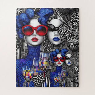 Puzzle "Audaces ilusiones: El arte del glam y la geometrí
