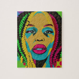 Puzzle Audaz Pop Art-Afroamericana Con Locos