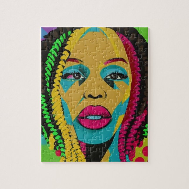 Puzzle Audaz Pop Art-Afroamericana Con Locos (Vertical)