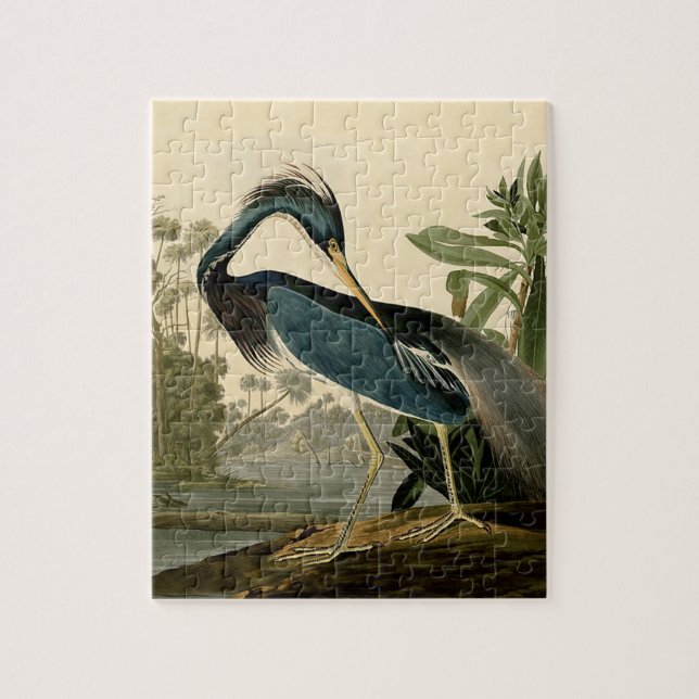 Puzzle Audubon Louisiana Heron Birds America Art (Vertical)