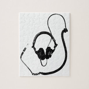 Puzzle Auriculares de DJ del estilo de la plantilla