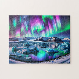 Puzzle Aurora Borealis Iceland Northern Lights Landscape