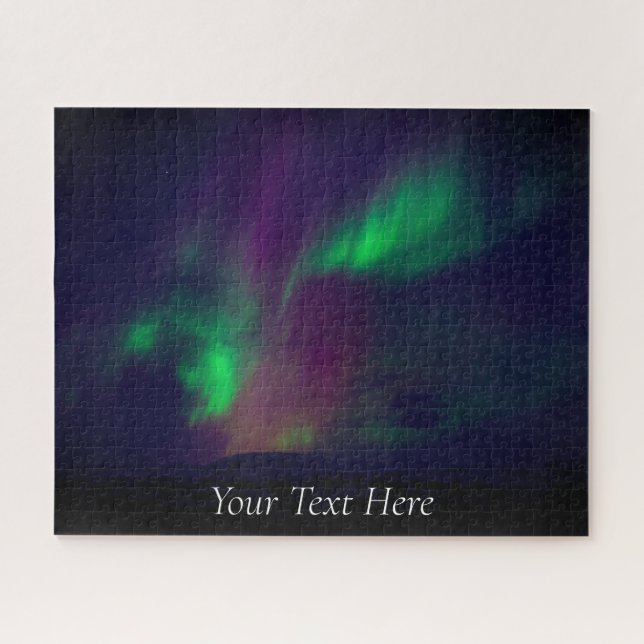 Puzzle Aurora Borealis Starry Night Stars Sky Winter (Horizontal)