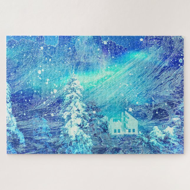 Puzzle Aurora En Valleys (Horizontal)